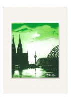 PP-Bild | KölnMotiv | Dom mit Brücke - grün