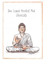Magnetische Karte | Buddha | Das Leben meistert man...