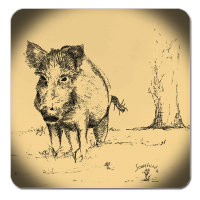 Kautschuk Untersetzer | SpecialEdition | Wildschwein beige